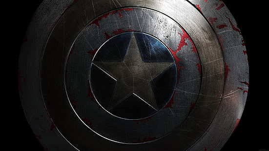runder grauer Schild, Schild, Captain America, Marvel Comics, HD-Hintergrundbild HD wallpaper