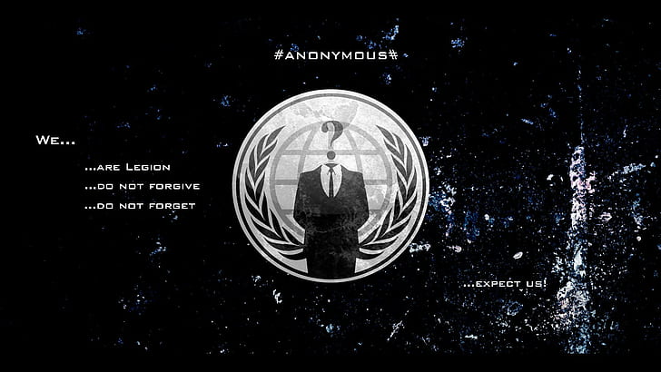 Slogan anonyme, anonyme, ordinateurs, Fond d'écran HD