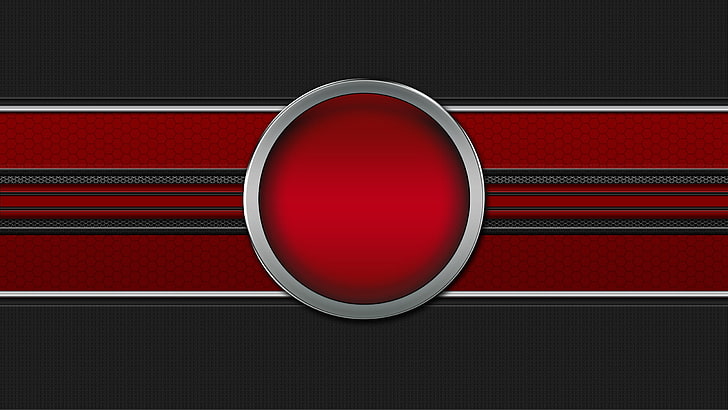 fond d'écran noir et rouge, ligne, maille, rond, Red Hex 7, Fond d'écran HD