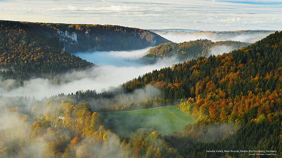 Dolina Dunaju w pobliżu Beuron, Badenia-Wirtembergia, Niemcy, przyroda, Tapety HD HD wallpaper
