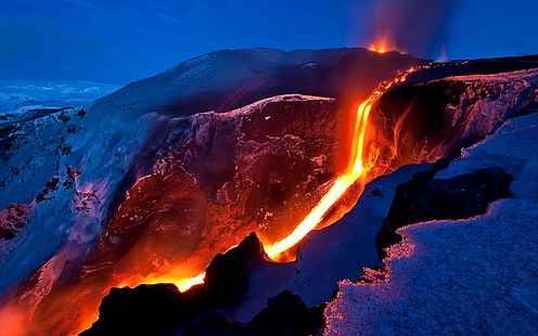 Fotografia de erupção vulcânica magma HD wallpaper 0 .., lava mountain wallpaper, HD papel de parede HD wallpaper
