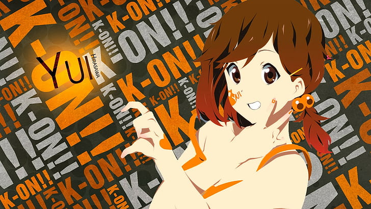 anime, K-ON !, Hirasawa Yui, garotas de anime, HD papel de parede