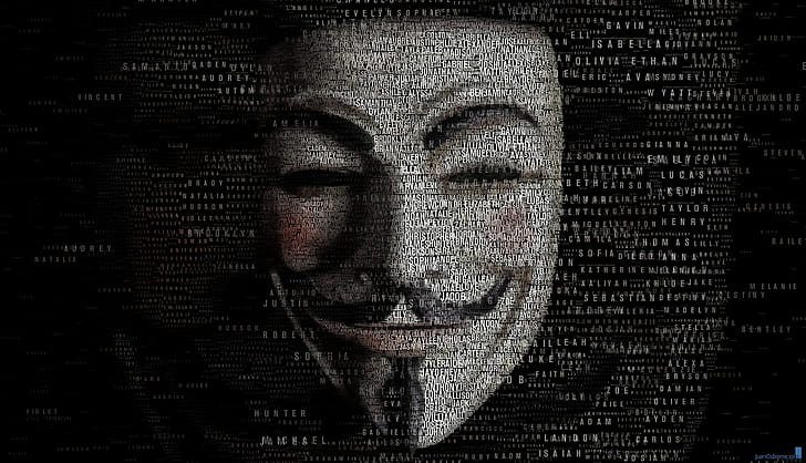 Guy Fawkes illustration, anonym, HD tapet