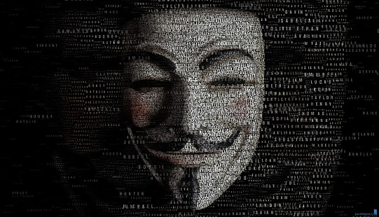 Илюстрация на Гай Фокс, Анонимен, HD тапет HD wallpaper