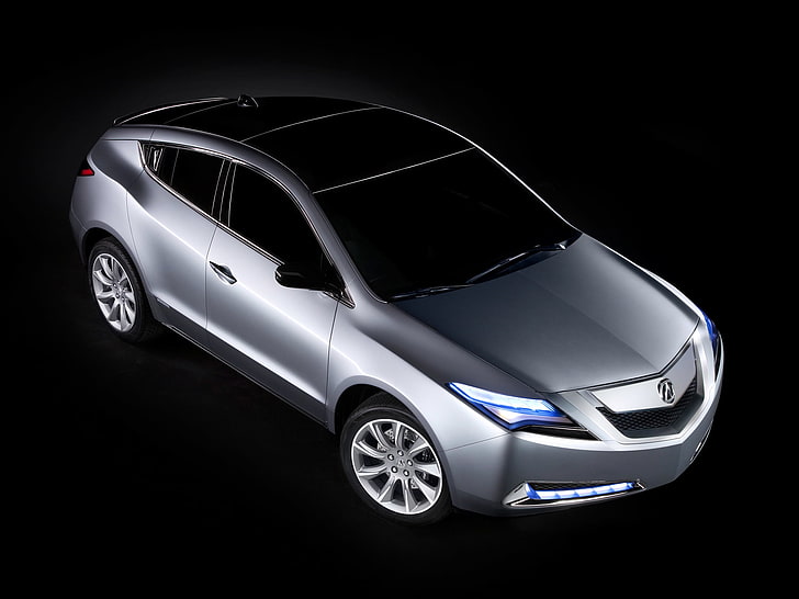 sedan perak Acura, acura, zdx, 2009, grey metallic, mobil konsep, tampilan atas, gaya, mobil, Wallpaper HD