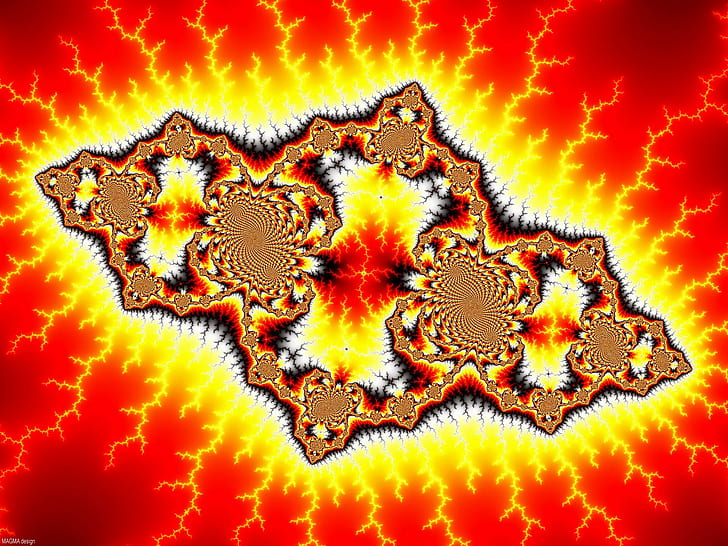 Fire-fractal, fractal, cool, freaky, abstract, fire, druffix, computer design, artwork, 3d and abstract, HD wallpaper