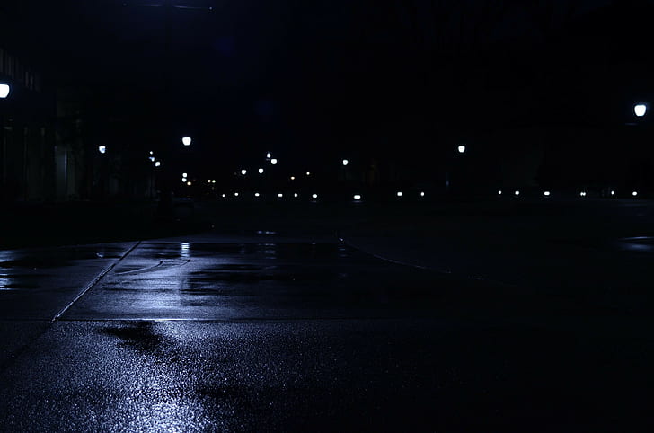 фотография, нощ, градско, светлини, улица, HD тапет