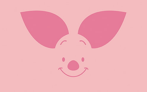 Winnie the Pooh Piglet tapet, ansikte, nos, leende, näsa, öron, ögon, HD tapet HD wallpaper