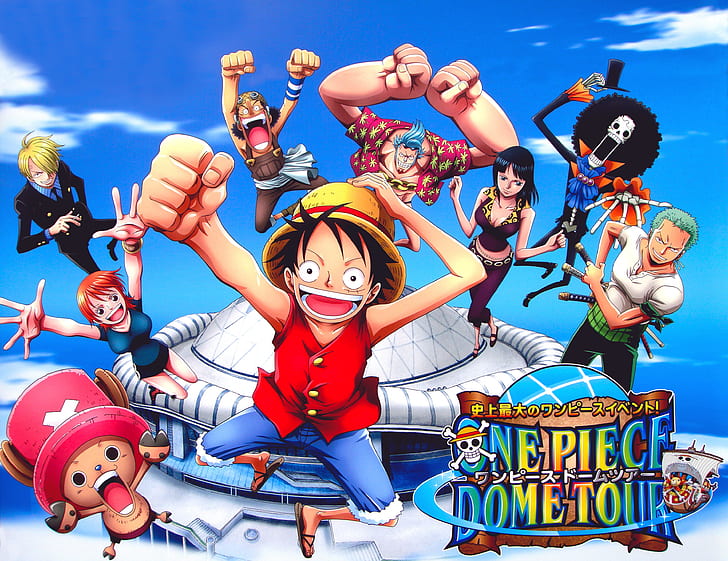 Anime, One Piece, Bach (One Piece), Franky (One Piece), Affe D. Ruffy, Mugiwara (One Piece), Nami (One Piece), Nico Robin, Sanji (One Piece), Tony Tony Chopper, Lysop (OneStück), Zoro Roronoa, HD-Hintergrundbild