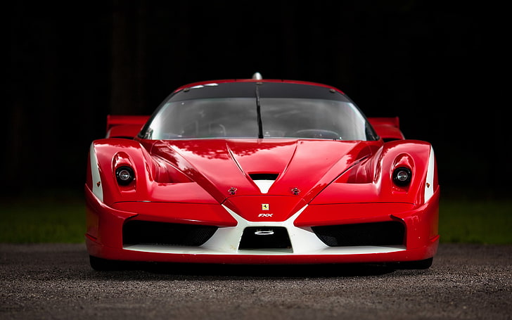 red sports coupe, car, Ferrari, Ferrari FXX, red cars, vehicle, supercars, HD wallpaper