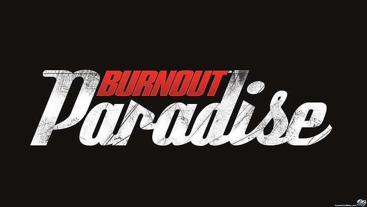 Texte Burnout Paradise, typographie, jeux vidéo, Burnout Paradise, Fond d'écran HD
