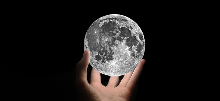 القمر ، إيماءة اليد، خلفية HD