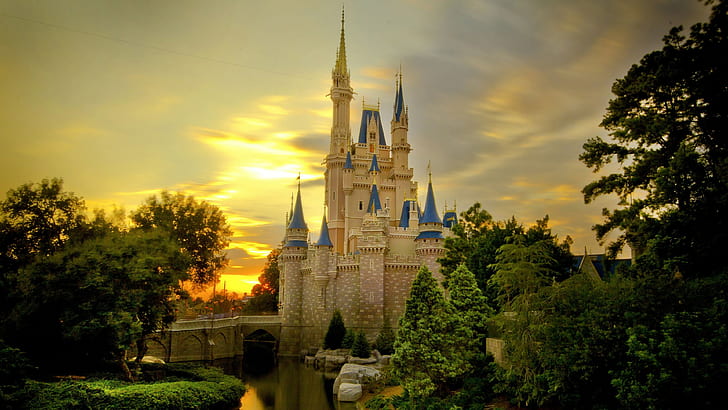 Disney, Disneyland, Castello, Sfondo HD
