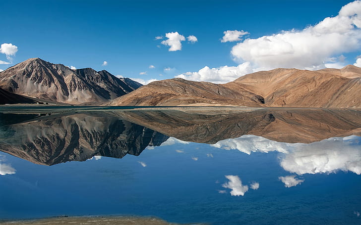 Озеро Джамму Кашмир Пангонг, серая гора, озеро Джамму, Кашмир, Пангонг, HD обои