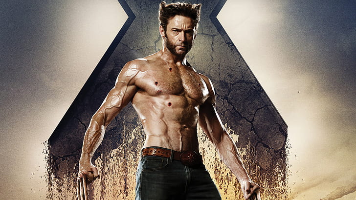 X-Men Days of Future Past Hugh Jackman Physique Muscle Wolverine HD, filmer, x, män, järv, framtid, dagar, förflutna, muskel, hugh, jackman, fysik, HD tapet