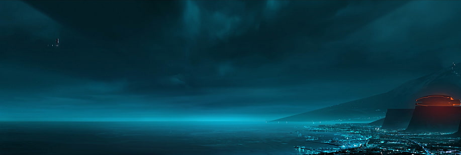 océan et montagne, Tron, films, Tron: Legacy, Fond d'écran HD HD wallpaper