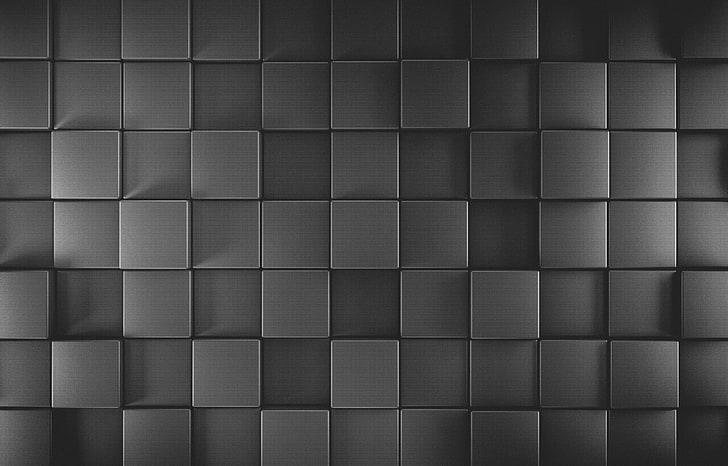 абстрактно, Кайл Грей, квадрат, сиво, просто, HD тапет
