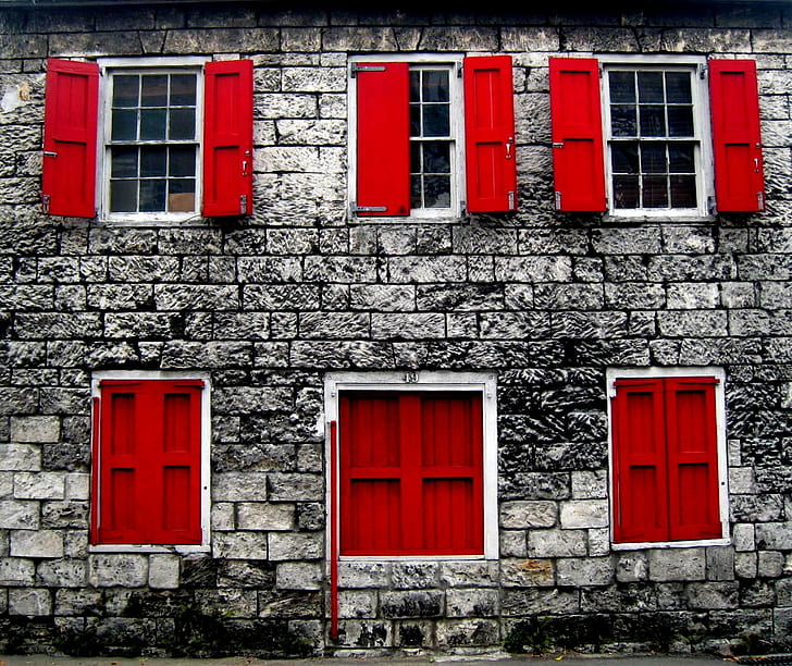 binanın altı gri ve kırmızı penceresi, gri, kırmızı, pencereler, bina, bahamalar, kamera, seyahat, gezi, latin amerika, mimari, pencere, tuğla, eski, ev, bina Dış cephe, cephe, yapılı yapı,duvar - Eski bina, HD masaüstü duvar kağıdı