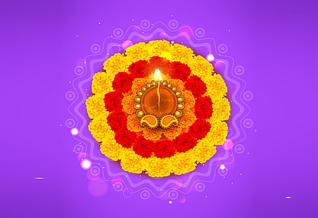 4K, Indian Festivals, Festival of Lights, Diwali, HD wallpaper HD wallpaper