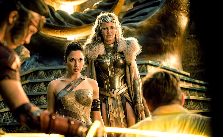 Wonder Woman movie scene, Wonder Woman, Connie Nielsen, Gal Gadot, HD wallpaper