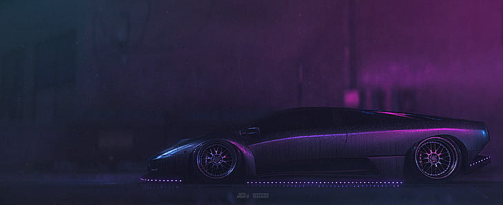 CROWNED, Need for Speed, car, vehicle, purple, HD wallpaper