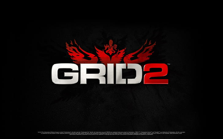 Grid 2 Logo, grid2 Spielanwendung, Rennen, Logo, Gitter, Spiel, Spiele, HD-Hintergrundbild