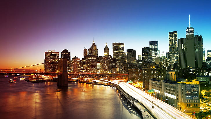 ألوان مدينة نيويورك ، نيويورك ، المباني، خلفية HD