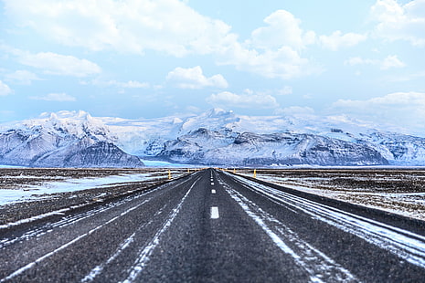 Черная дорога возле снежной горы, Un, Muro, EN, Черная дорога, снежная гора, Исландия, Исландия, skaftafell, ледниковый, снег, гора, дорога, природа, шоссе, зима, пейзаж, путешествие, на открытом воздухе, сцены, транспорт, асфальтлед, HD обои HD wallpaper