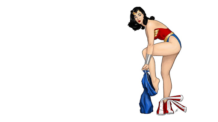 Wonder Woman White HD, dessin animé / bande dessinée, blanc, femme, merveille, Fond d'écran HD