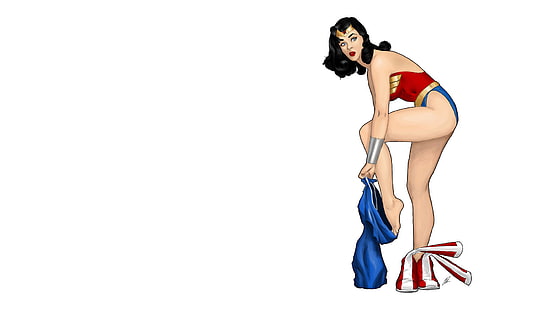Wonder Woman White HD, мультфильм / комикс, белый, женщина, чудо, HD обои HD wallpaper