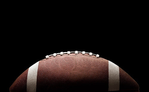 Топка за американски футбол, спорт, футбол, тъмно, топка, спорт, решетка, HD тапет HD wallpaper