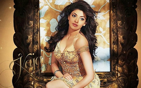 actriz, agarwal, nena, bollywood, india, kajal, modelo, Fondo de pantalla HD HD wallpaper