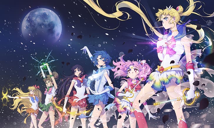 Sailor Moon, Sailor Moon (Personnage), Sailor Mercury, Sailor Mars, Sailor Jupiter, Fond d'écran HD