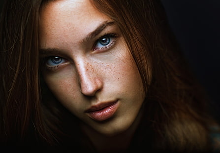 Zachar Rise, wanita, wajah, potret, 500px, model, Wallpaper HD HD wallpaper