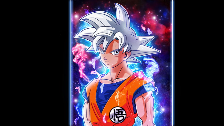 Son Goku Ultra Instinct form illustration, Dragon Ball Super, Son Goku, Ultra-Instinct Goku, Dragon Ball, HD tapet