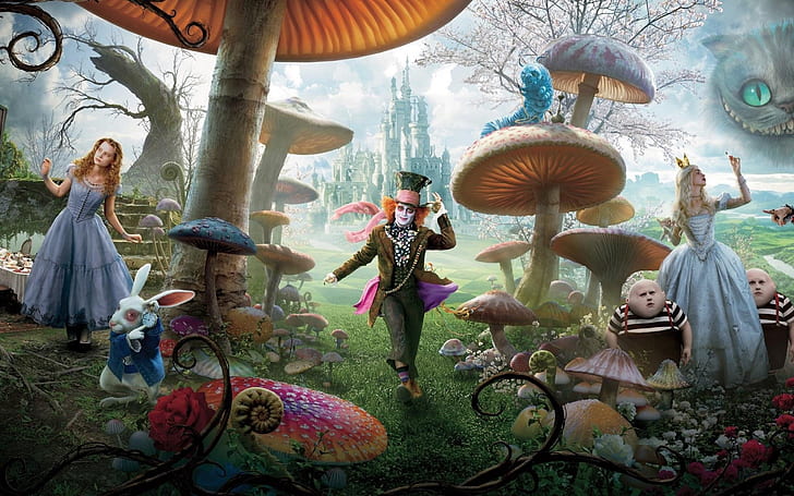 Alice in Wonderland HD, Alice, Wonderland, HD, HD wallpaper