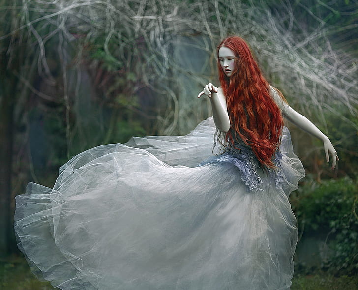 forest, girl, dress, Dream, Agnieszka Lorek, Wiki, HD wallpaper