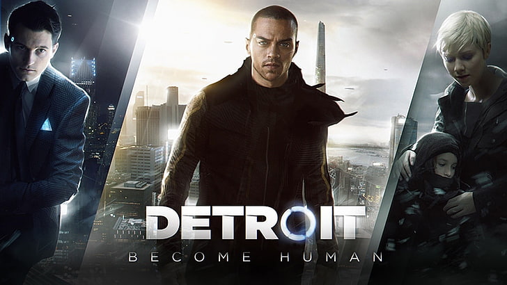 игровое искусство, Детройт стал человеком, робот, видеоигры, Детройт: стань человеком, Коннор (Детройт: стань человеком), Маркус (Детройт: стань человеком), Кара (Детройт: стань человеком), HD обои