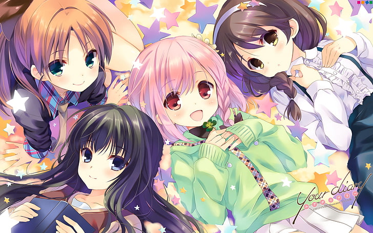 Ayase, Tagebuch, Hirosaki, Kanade, Koharu, Minagawa, Sakura, Sayuki, Sterne, Yua, Yuuhi, HD-Hintergrundbild