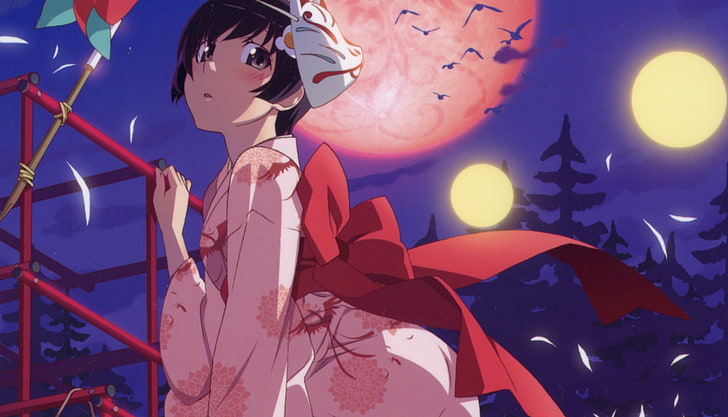 Anime, Monogatari (Serie), Bakemonogatari, Tsukihi Araragi, HD-Hintergrundbild