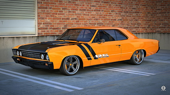 Chevrolet mucle car, chevelle, Chevrolet, Muscle Car, niebezpieczeństwo, Tapety HD HD wallpaper