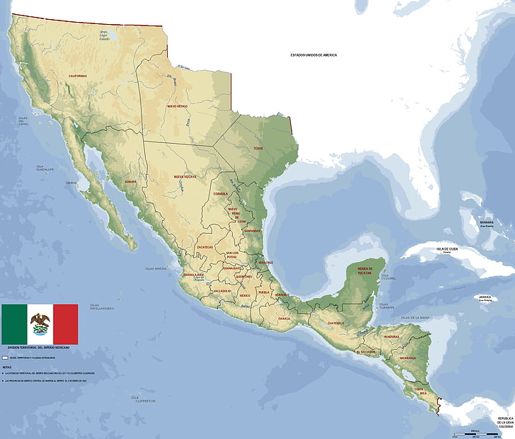 mapa, Meksyk, Tapety HD