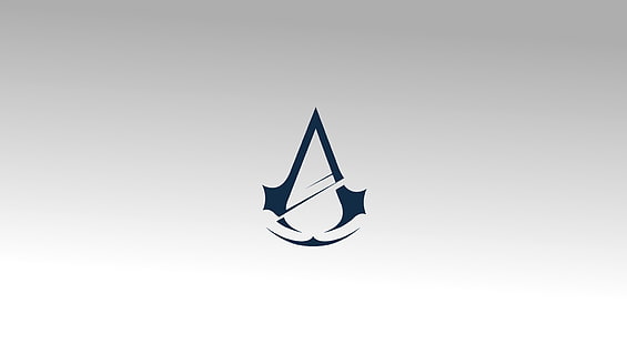 Assassins Creed Unity-logotyp högupplöst, Assassin's Creed-logotyp, spel, Assassin's Creed, HD tapet HD wallpaper