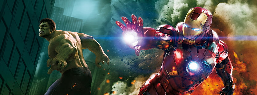 Мстители - Халк и Железный человек, Marvel Incredible Hulk and Iron Man обои, Фильмы, Мстители, Халк, Фильм, Железный человек, супергерои, 2012, HD обои HD wallpaper