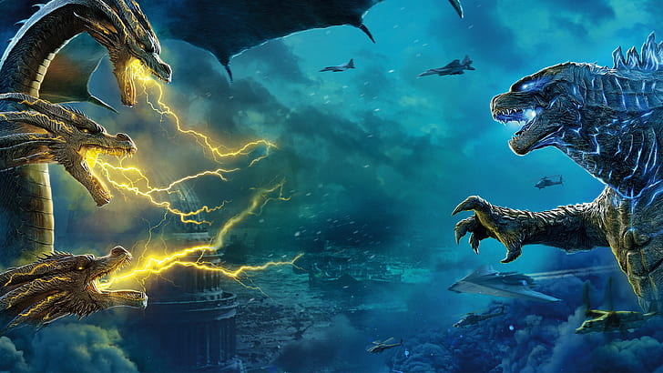 Film, Godzilla: Raja Para Monster, Godzilla, Monster, Wallpaper HD