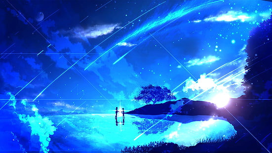 Anime, ditt namn., Fantasy, Kimi No Na Wa., Landskap, Stjärnor, HD tapet HD wallpaper