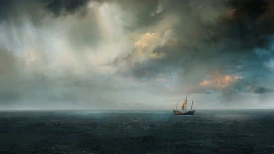 braunes Segelboot, Game of Thrones: Eine verräterische Spielereihe, Game of Thrones, HD-Hintergrundbild HD wallpaper