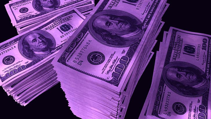 деньги, доллар, бумага, пурпур, HD обои