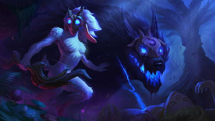Gra wideo, League Of Legends, Kindred (League of Legends), Tapety HD