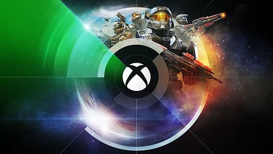 Xbox, Xbox Game Studios, Xbox One, Xbox Serie X, xbox series S, Bethesda Softworks, Halo Infinite, STARFIELD_game, luar angkasa, galaksi, video game, Wallpaper HD HD wallpaper